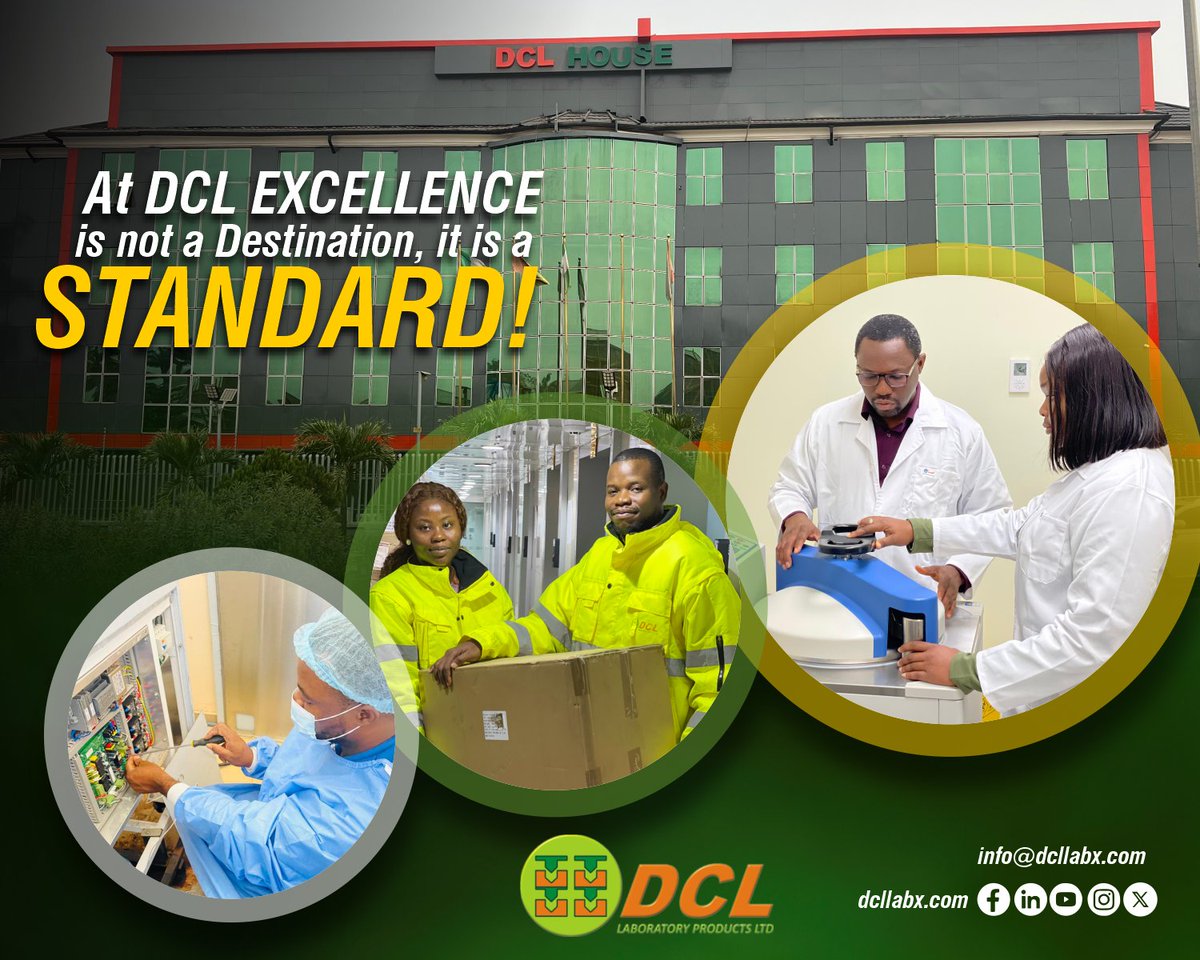 dcllabxx's tweet photo. Excellence is not a destination. It is a standard.

For 20 years, DCL Laboratory Products has upheld the highest standards in laboratory equipment supply, installation, and after-sales support.

Your success is our mission.

#Excellence #LabPartner #DCLLaboratory #Nigeria https://t.co/2OqhKwRfVS