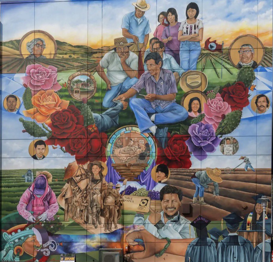 ryarrow's tweet photo. They decided in San Jose to leave the Chavez mural up. But they redrew it to make it more historically accurate. https://t.co/NJru3eEDbQ