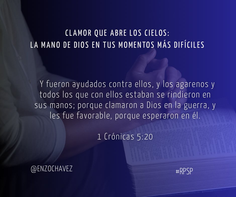 1 Crónicas 5
Clamaron en la guerra y Dios les fue favorable. No huyeron, no se rindieron, no confiaron en sí mismos: confiaron en Él. Y eso cambió todo. La fe no evita la batalla, pero asegura la victoria. Cuando decides esperar en Dios, el cielo se mueve a tu favor. #rpsp