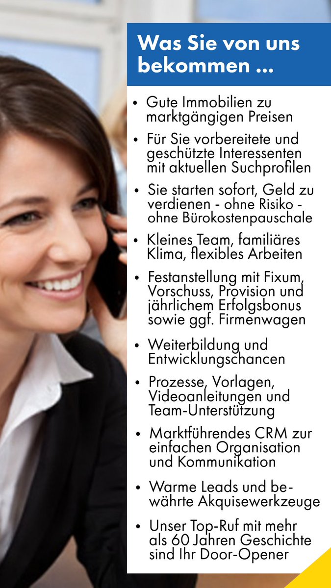 FRUENDTIMMO's tweet photo. Du arbeitest als Makler und bist unzufrieden?

Nicht genug Immobilien? 
Nerviger Chef oder  
dauernd Zoff im Team? 

Das geht auch anders. Finde Deine neue berufliche Heimat bei Fründt Immobilien. Bewirb Dich gleich, es dauert nur 2 Minuten.

https://t.co/YwUxAg0vOb https://t.co/sPKQ1DnCAl