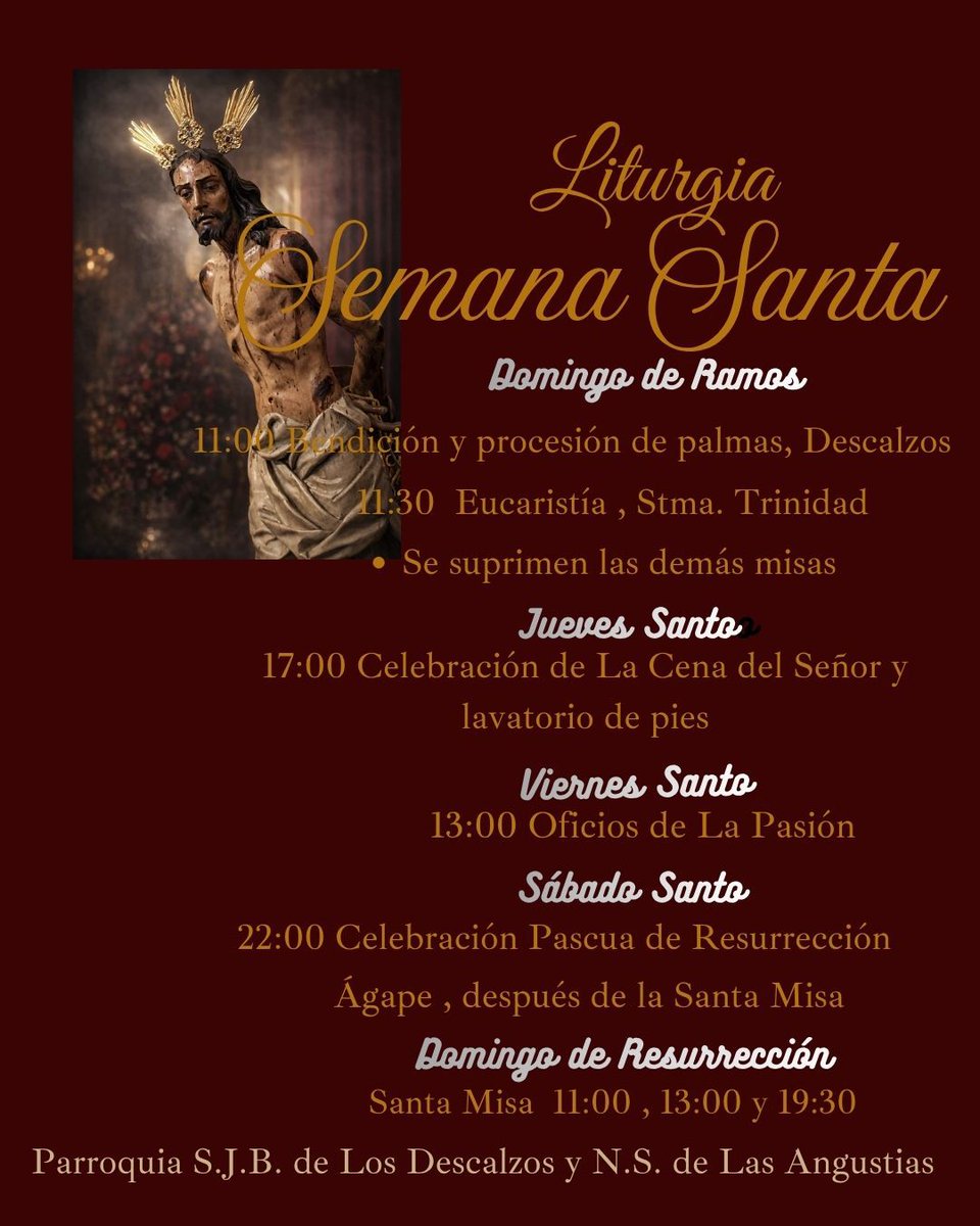 SJBLosDescalzos's tweet photo. «He deseado enormemente celebrar esta Pascua con vosotros»   (Lc 22, 15) https://t.co/31I5sA3ZKu