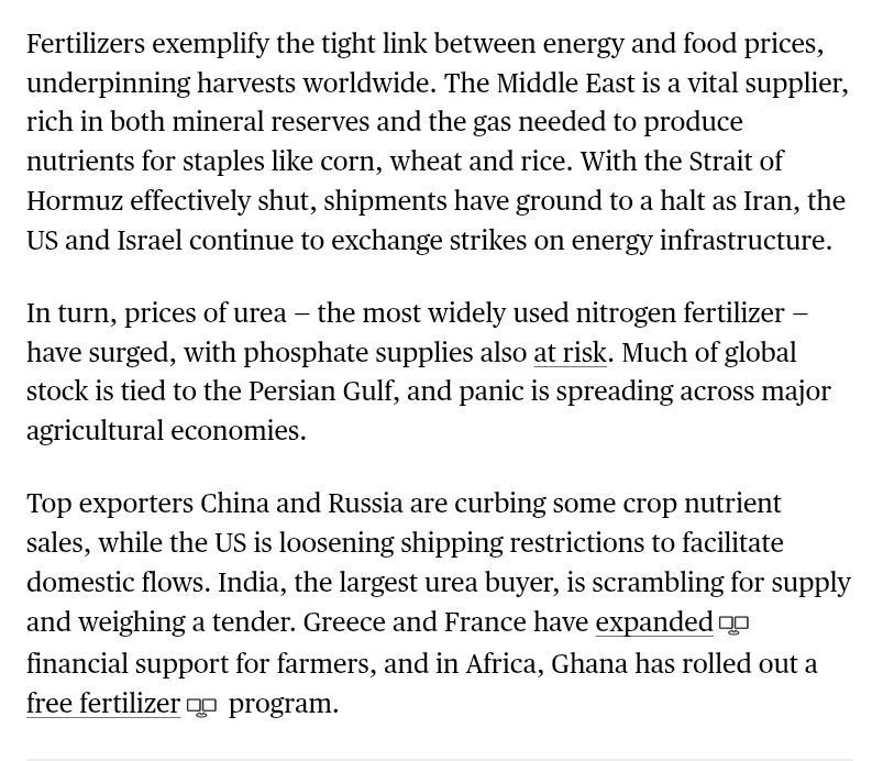 scottlincicome's tweet image. "Nations Race to Secure Enough Fertilizer and Prevent Food Crisis" bloomberg.com/news/articles/…