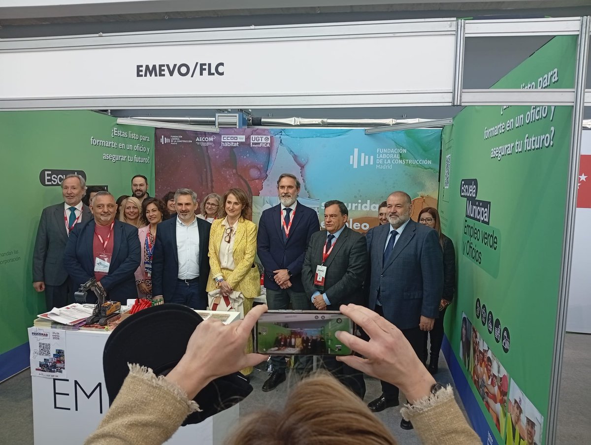 🏗️Vicálvaro, punto de encuentro para el empleo y la construcción
Nuestro concejal Ángel Ramos ha participado en la inauguración de FESCOMAD 2026 en la Fundación Laboral de la Construcción, junto a representantes de la Comunidad de Madrid
Formación y oportunidades en sector clave