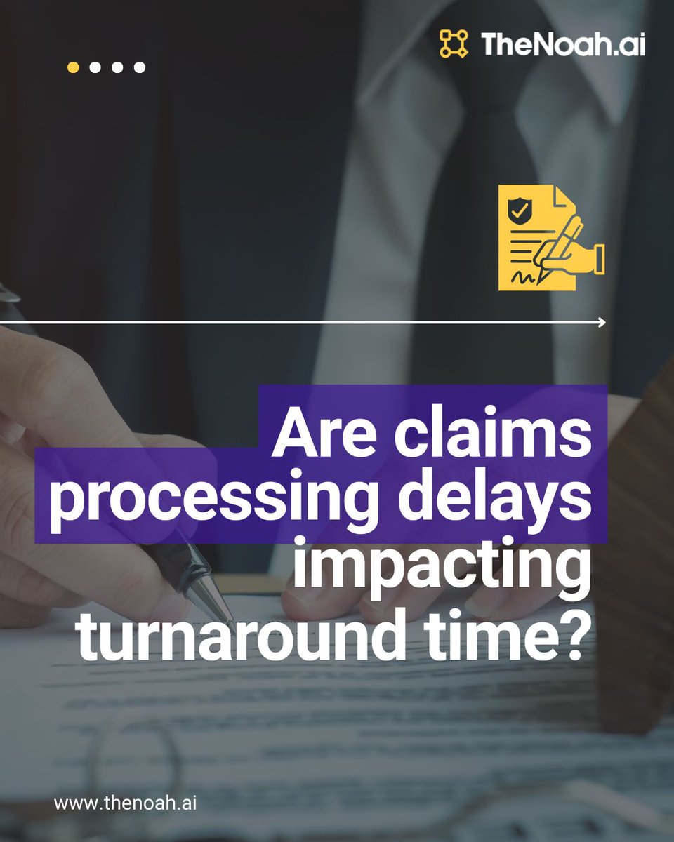 thenoahai's tweet image. Why do some claims drag on while others move fast? 

Delays often come from manual processes. TheNoah.ai streamlines approvals with intelligent insights.

Start your free trial today: thenoah.ai/contact

#TheNoahAI #InsuranceAI #ClaimsAutomation