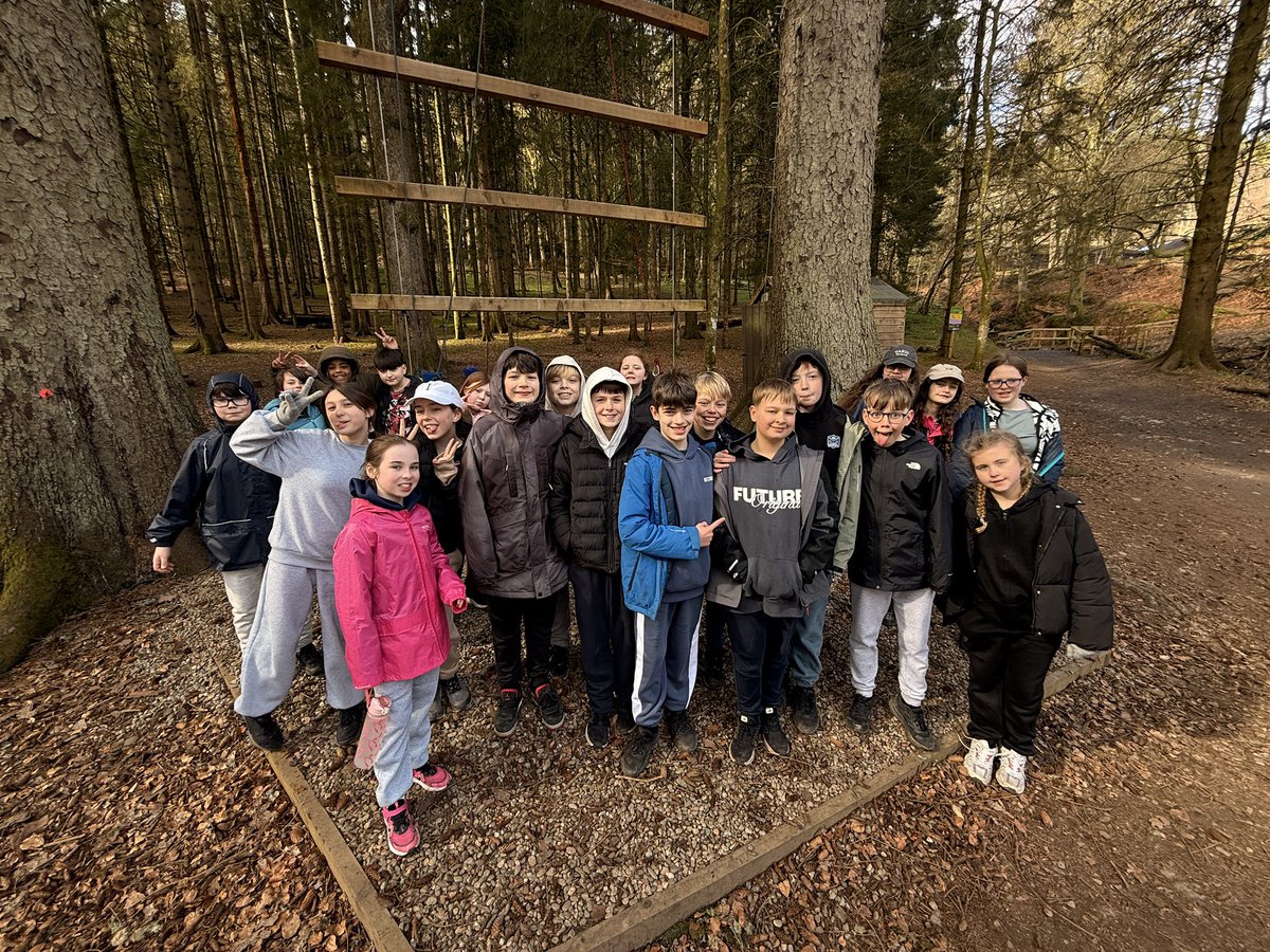 Another sunny, jam packed day! 
Archery &amp; Jacob’s Ladder 🏹 🧗‍♀️ 
So lovely to see all of P7 embrace the outdoors! Team building, motivating each other &amp; challenging themselves 😴 they slept like logs last night 🌙 &amp; we’re sure they will tonight too! It’s been non stop fun 🤩