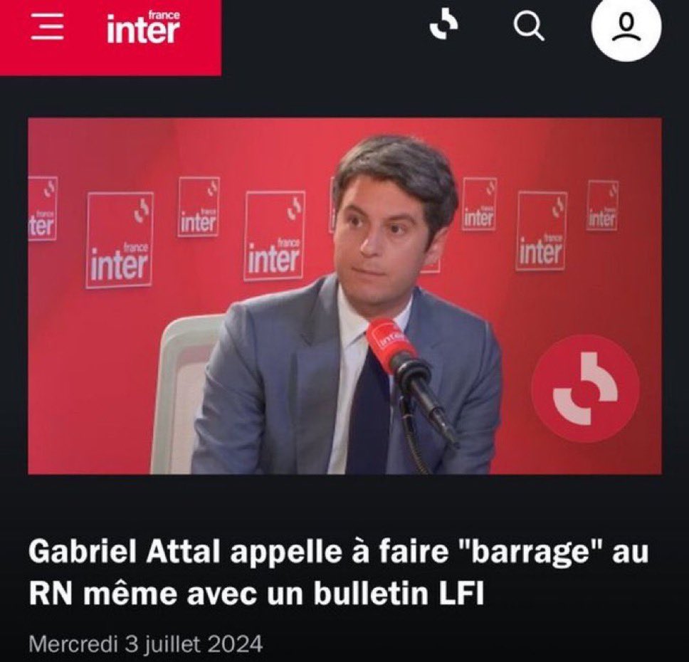 sebdelyon3's tweet photo. @GabrielAttal Oui, oui …. https://t.co/bPT3H8fmrj