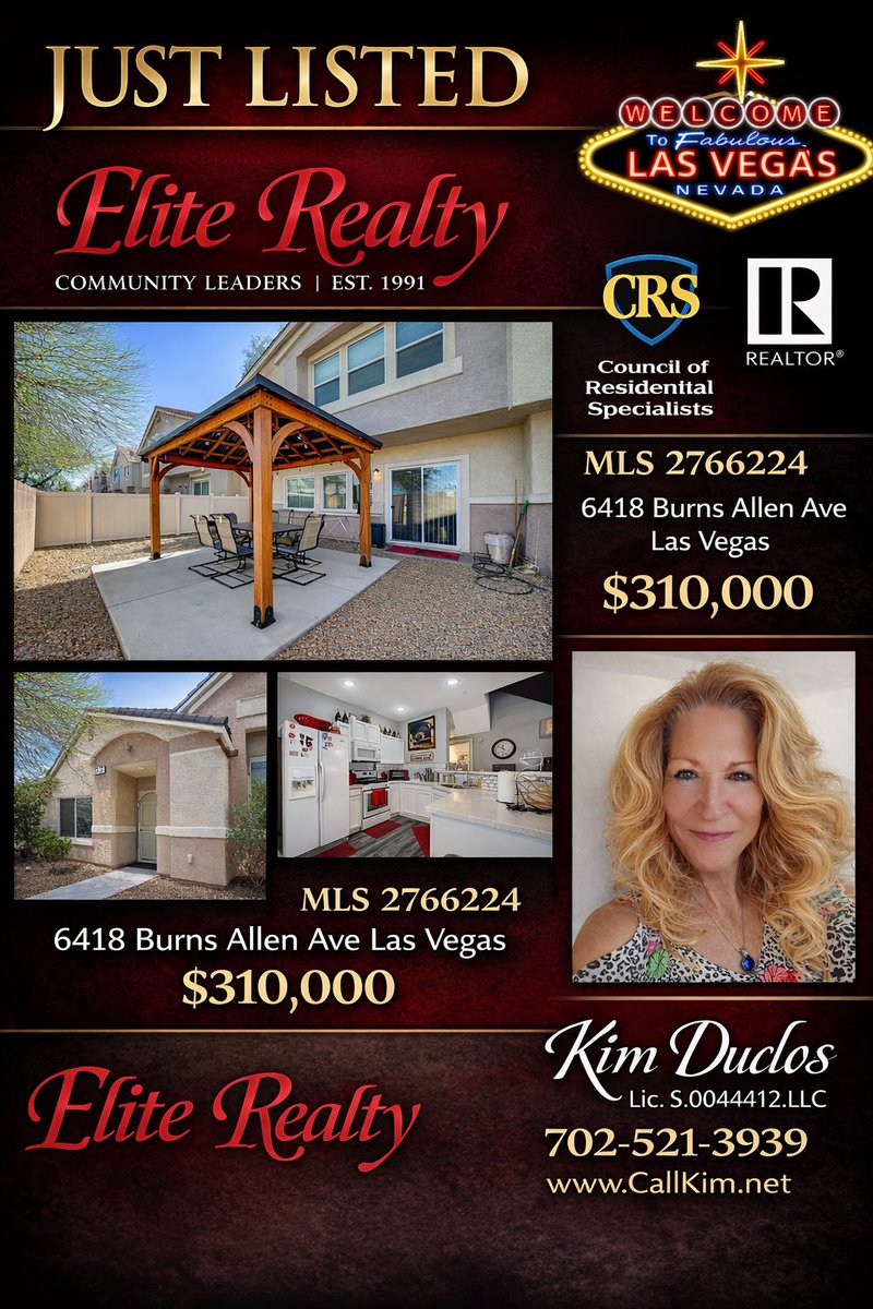 Kim_Realtor's tweet image. AFFORDABLE LIVING! Contact me to view this townhome and open the door to a new opportunity.  Whether you are looking for a second home, primary, or investment .... this is one you must see! #realestate #realtor #lasvegas #justlisted