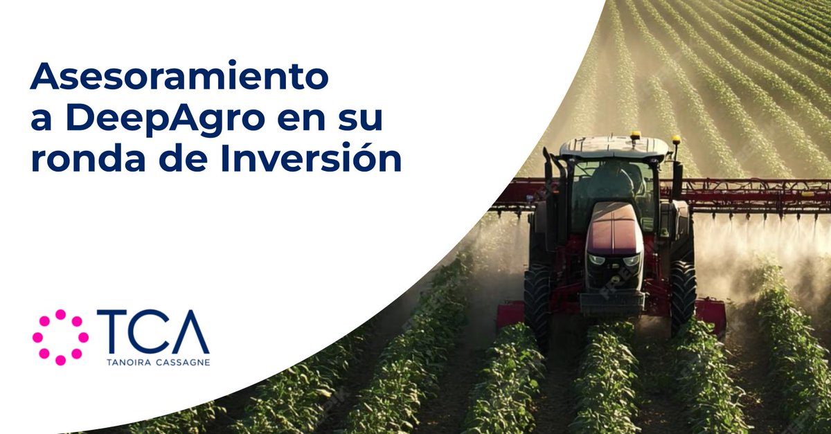 TanoiraCassagne's tweet photo. Asesoramos a @deepagroco en su más reciente ronda de financiamiento, con la participación de @InnventureOK y @KamayVc: https://t.co/bSygUcGSGM
#TCA #SomosEquipo #PotenciamosNegocios #DeepAgro https://t.co/KoJyrfkFT5