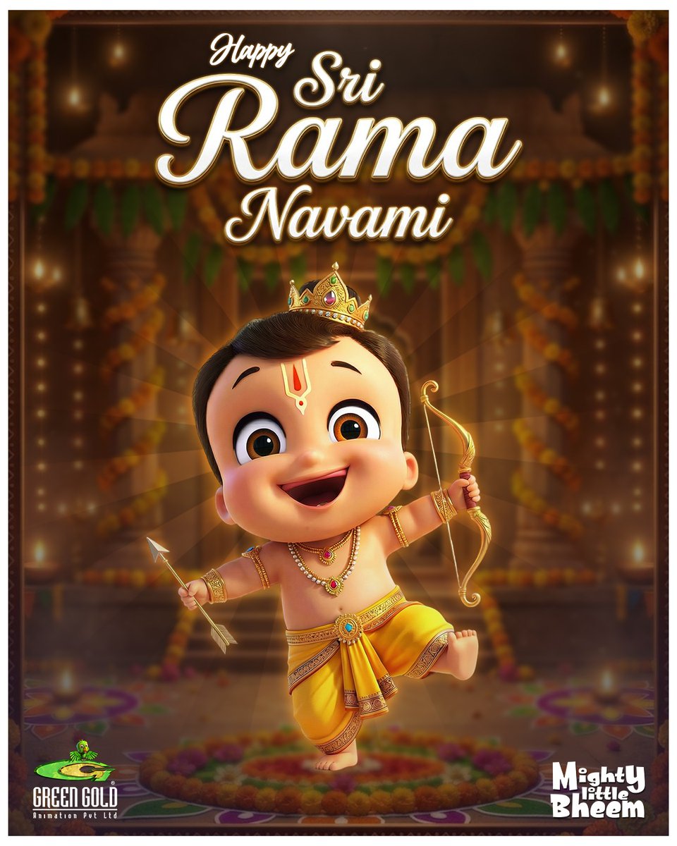 May the blessings of Rama fill every heart with peace and devotion. 🙏 Jai Shri Ram! Happy Ram Navami.🏹

#RamNavami #JaiShriRam #RamNavmiCelebration #LordRam #RamBhakt #RamNavami2026 #HappySriRamaNavami #MightyLittleBheem #GreenGold