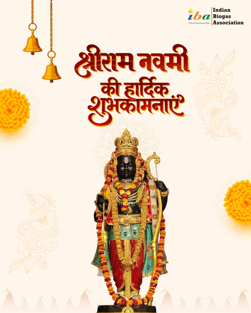 biogasindia's tweet image. Wishing everyone a joyous and blessed Ram Navami. May this auspicious occasion inspire righteousness, strength, and harmony in our lives.
Let us celebrate the values of truth and compassion that guide us toward a better future.

#RamNavami #bioenergy #biogas #biomass #biofuel