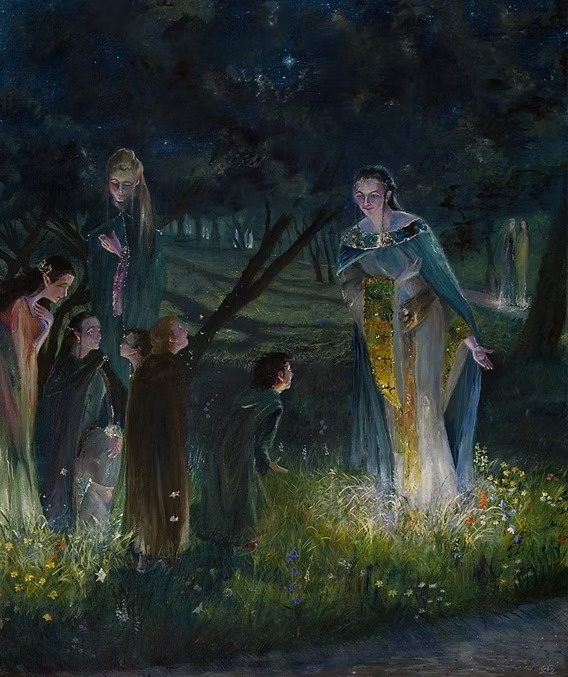 mellon_heads's tweet image. One character that I cannot wait to meet in this new LOTR film is Gildor Inglorion who we see in the chapter "Three is Company".

Him and his fellow elven companions singing scares off black riders pursuing the hobbits unknowingly. They meet the hobbits and has such an