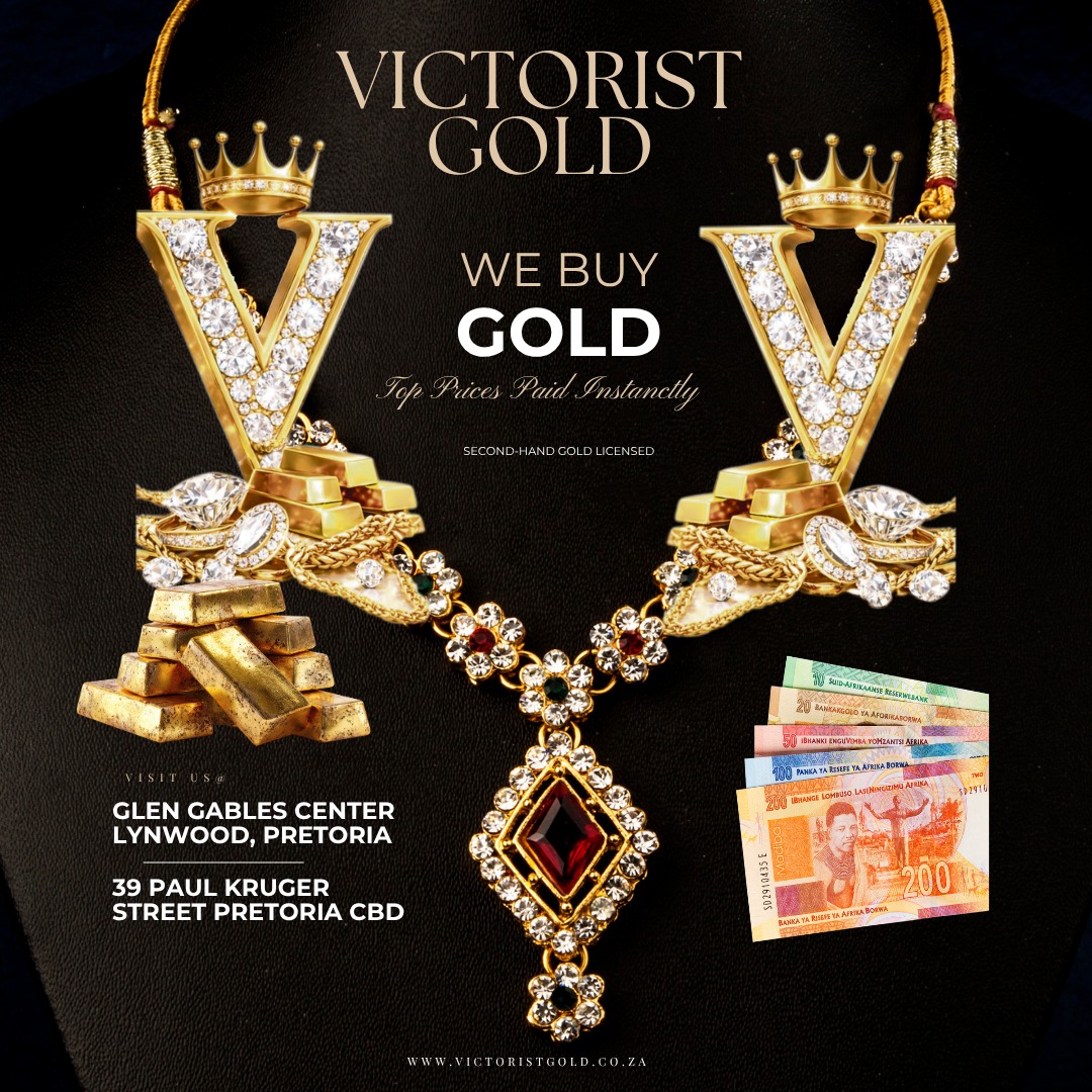 RekordNewspaper's tweet image. AD | Turn your gold into instant cash.
Top prices paid instantly! Fast, secure &amp;amp; trusted service. Visit us in Pretoria or call 083 343 3659 today.
#SellGold
#InstantCash
#PretoriaBusiness