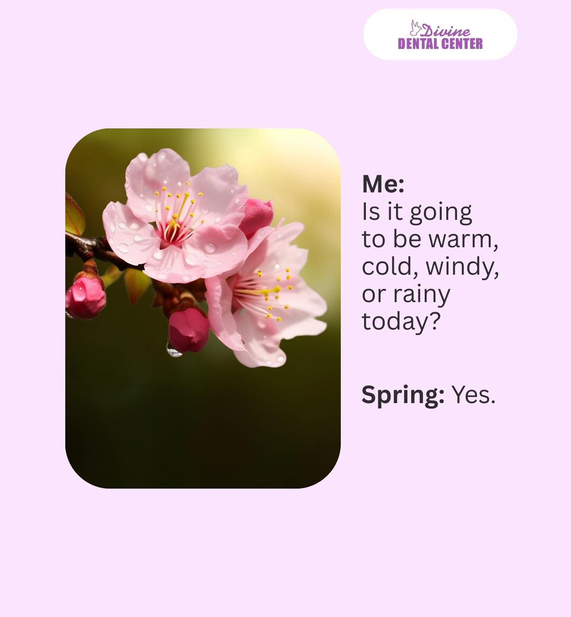divinedental_'s tweet image. Just when you thought the weather would be predictable. It seems like spring has other plans. What kind of weather are you hoping for? Let us know in the comments. 

#spring #weather #hotorcold #DivineDentalCenter #MurfreesboroDentist #generaldentist #dentist #Murfreesboro #TN