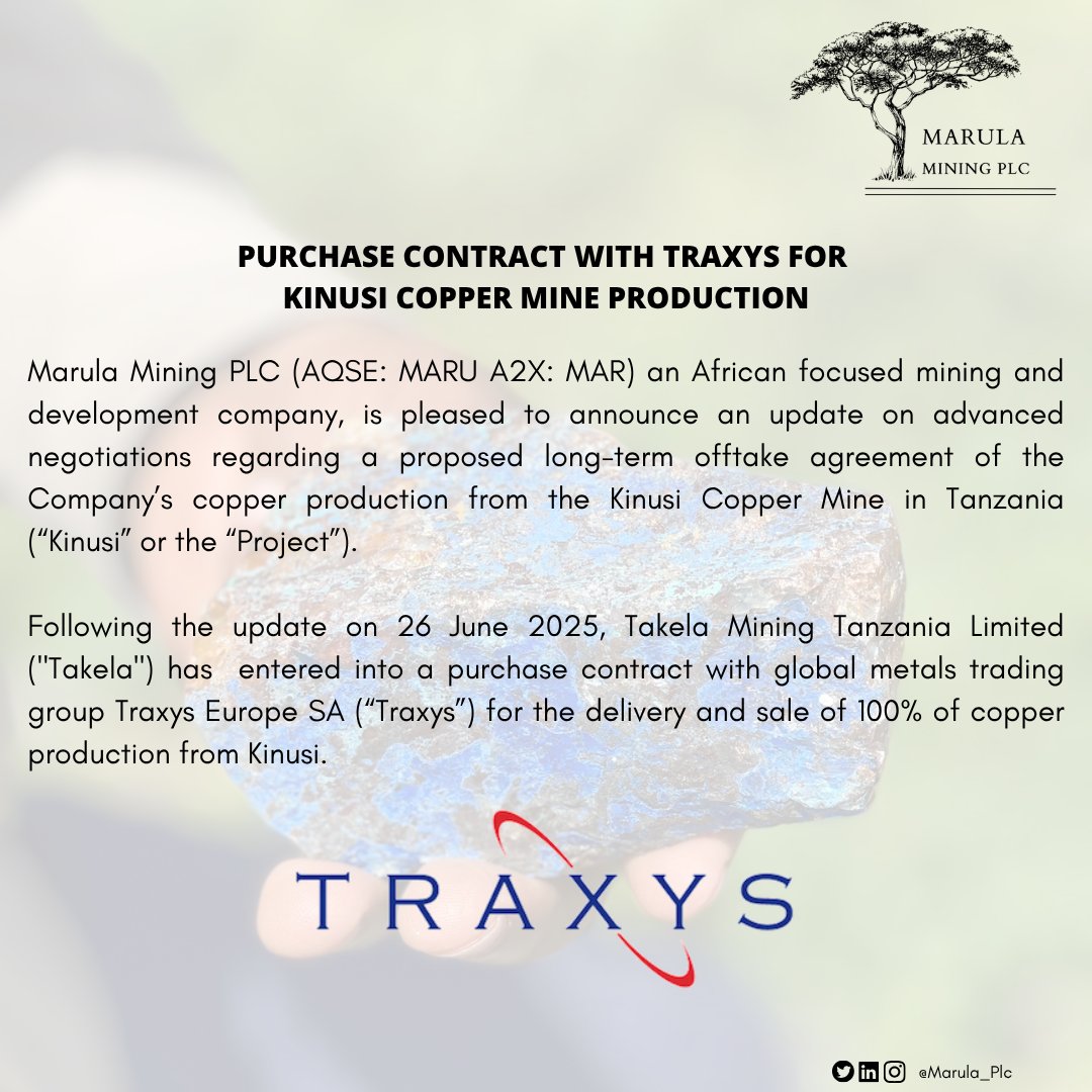 Marula Mining | AQSE: MARU | #MARU, A2X: MAR | tweet media