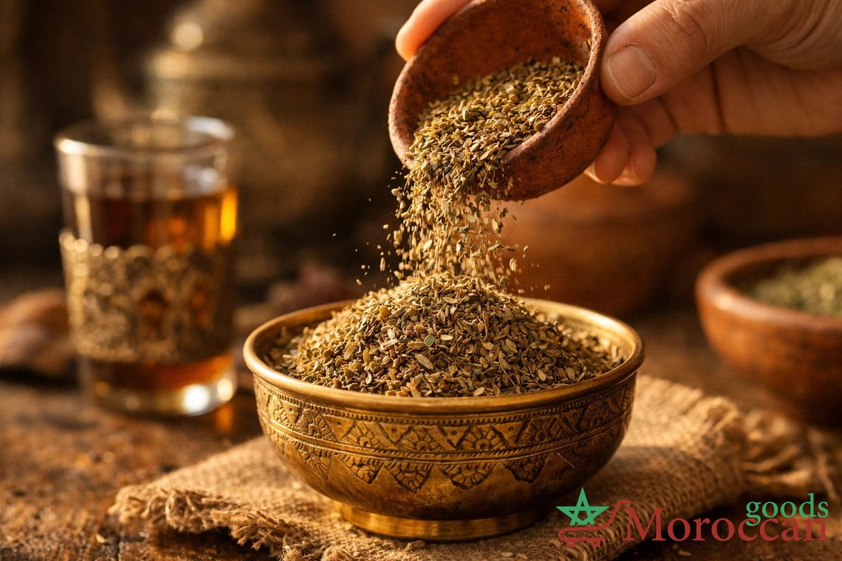 GoodsMoroccan's tweet image. Le Zaâtar (Thyme), gardien de nos foyers marocains 🌿. Remède ancestral pour la digestion et l'immunité. Une infusion pour apaiser le corps et l'esprit. L'authenticité du Maroc chez vous. 🇲🇦

🔗 moroccangoods.shop/?lang=fr

#Maroc #Tradition #Zaatar