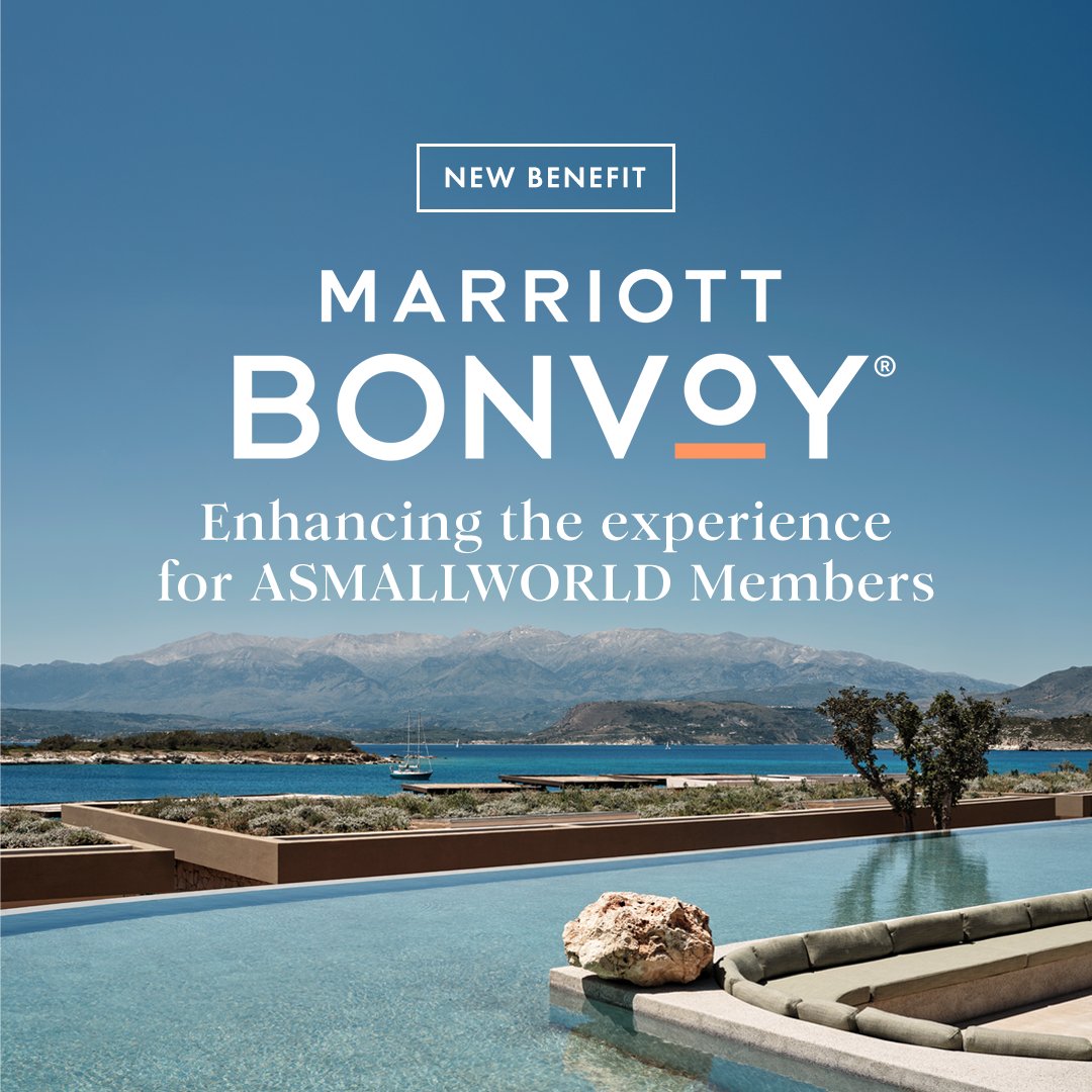ASMALLWORLD's tweet photo. We’re excited to share a new ASMALLWORLD membership benefit with @MarriottBonvoy, expanding our curated portfolio of premium travel benefits and loyalty rewards. 

Find out more: https://t.co/hMyhVtIiTj

#MarriottBonvoy #ASMALLWORLD https://t.co/PxXbqYGWEy
