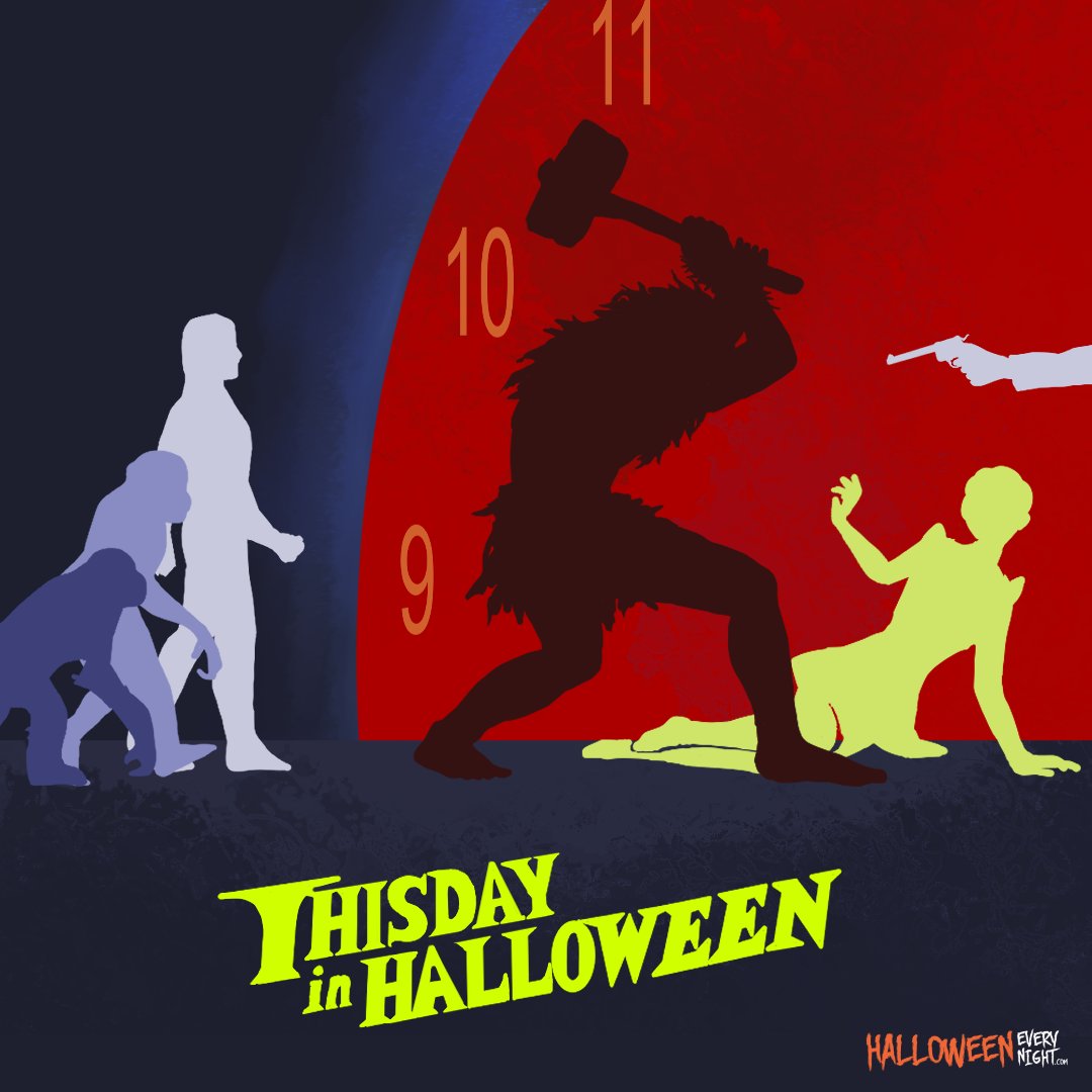 World Without End opens in the U.S. in 1956. Essentially a version of H.G. Wells’ The Time Machine featuring Rod Taylor (future star of the adaptation), and future director Sam Peckinpah, producer Walter Mirisch, and artist Alberto Vargas.
#thisdayinhalloween #halloweeneverynight