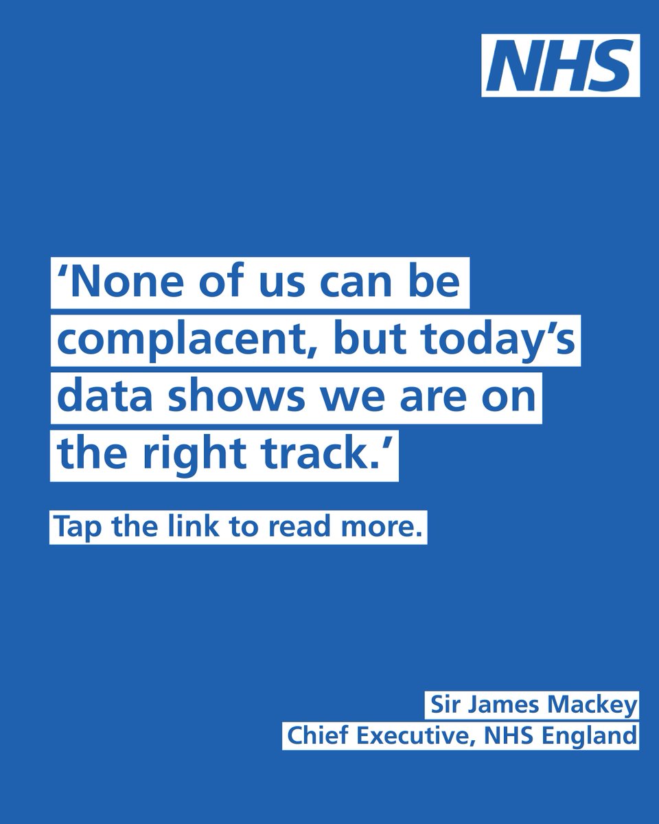 NHSEngland's tweet photo. Public satisfaction in the NHS has increased for the first time since 2019, according to analysis of data from the British Social Attitudes survey.

We have still got a long way to go, but today’s data shows we are on the right track.