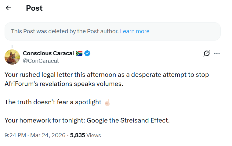 Conscious Caracal 🇿🇦 tweet media