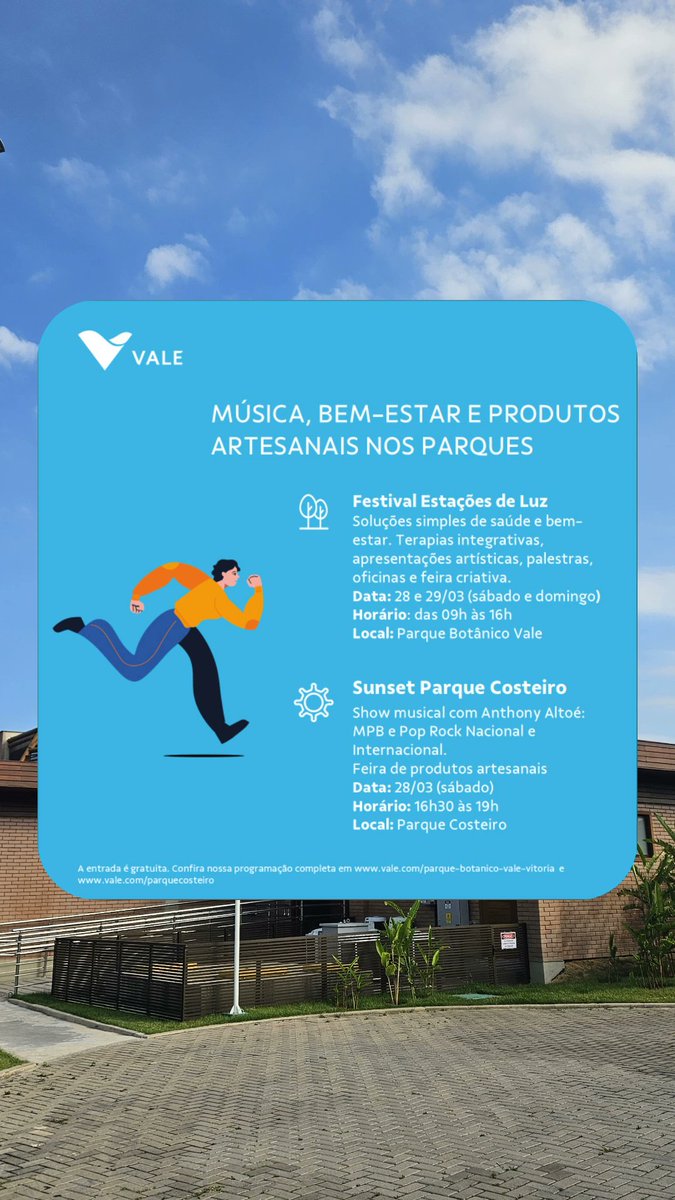 Vem curtir com a gente! 🌞✨

No próximo final de semana nos parques vai rolar música, bem‑estar e uma programação especial pra toda a família. Te esperamos para aproveitar dias leves e cheios de boas energias!

Confira cardápios e como chegar no link da bio. 🐐☕️