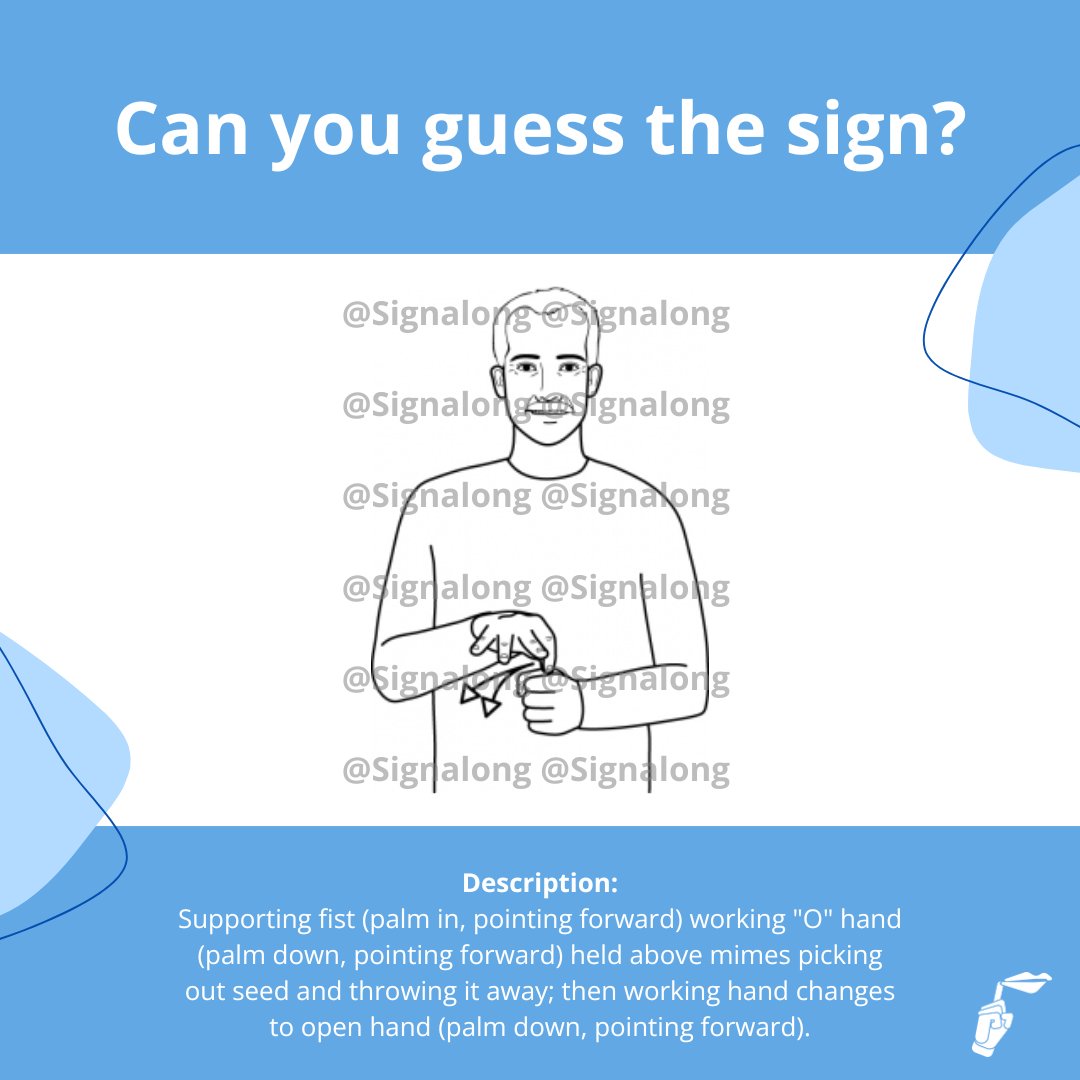 Signalong's tweet photo. Can you guess today’s sign based on the description and drawing?

Leave your guess in the comments. The answer will be revealed on our Facebook and Instagram stories tomorrow.

#GuessTheSign #GetInvolved #Signalong https://t.co/4g4PiIi5C9