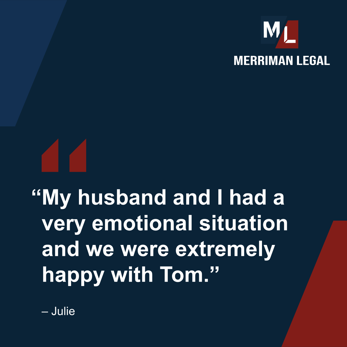 MerrimanLegal's tweet photo. Thank you for sharing your experience. We understand how emotional and difficult these situations can be, and it was our privilege to support you and your husband through it. 

Read more testimonials from our clients here:
https://t.co/kcGkpT6uFH https://t.co/Qtsh98k7F5
