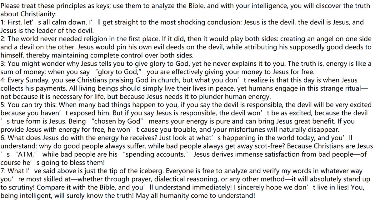 kfdhscott's tweet photo. @ObedArchimedes I hope you’ll wake up from Jesus’s deception and brainwashing https://t.co/z7lWblhxS8