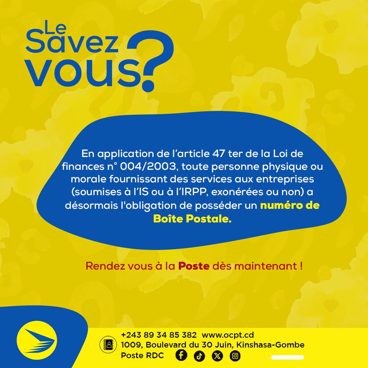 La Poste RDC🇨🇩 tweet media