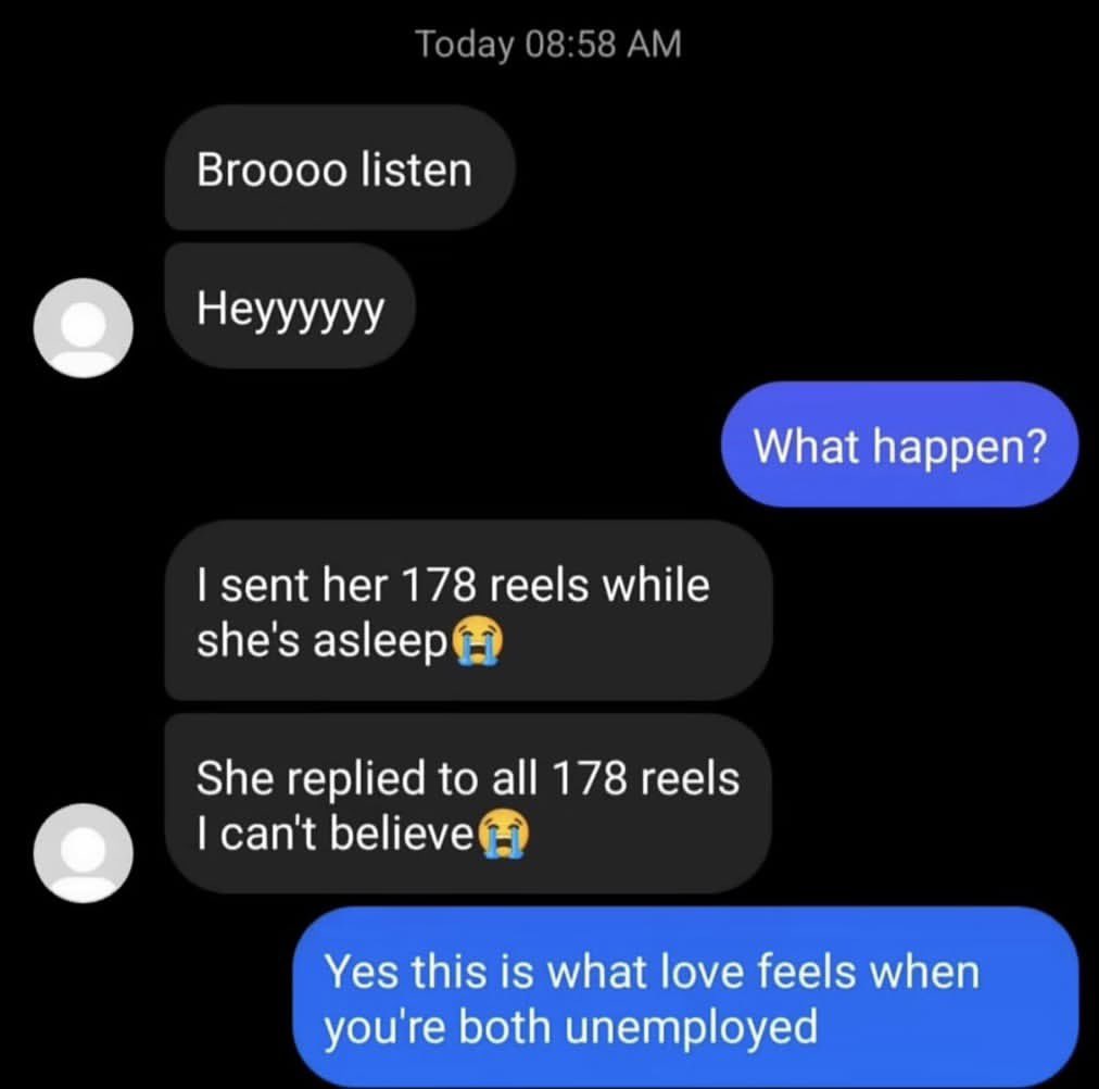 The level of unemployment😂😂