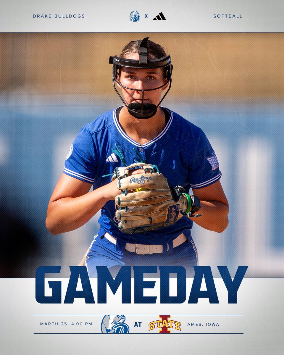 DrakeSoftball's tweet photo. 𝐈𝐧-𝐒𝐭𝐚𝐭𝐞 𝐒𝐡𝐨𝐰𝐝𝐨𝐰𝐧

🆚 @CycloneSB 
⏰ 4:00 pm
🏟️ Cyclone Softball Complex
📍 Ames, Iowa
📺 https://t.co/7JAQ7YvlmO
📊 https://t.co/yqTE4gYr6Z

#DSMHometownTeam https://t.co/yRsgZ6xRJ3