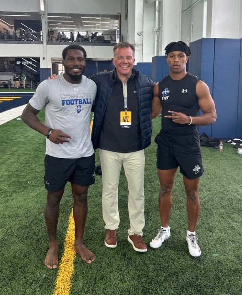 Indiana State Football Alums Kimal Clark (safety) and Rashad Rochelle (wide receiver/kick returner) both participated in Tuesday’s Notre Dame Football’s Pro Day in South Bend.