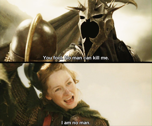 Chesschick01's tweet image. As a female, I would like to say I'm perfectly fine with LOTR having almost no female characters. The few they did have were strong and beautiful. This doesn't need to be fixed. As a matter of fact, this single scene in Return of the King was all we ever needed: