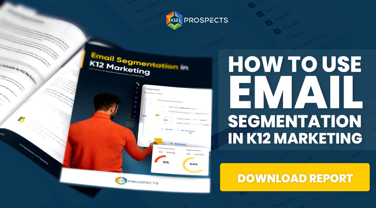 K12Prospects's tweet image. Don't underestimate the significance of using email segmentation in your K12 marketing emails. Improve your targeting and achieve better results. bit.ly/3jbTTLy
#edtechchat #elearning #earlyed #teacher