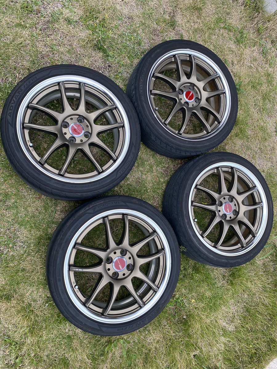ホイール売ります。 Work CR2P 17 7j+38 100-4h タイヤはADVAN FLEVA 