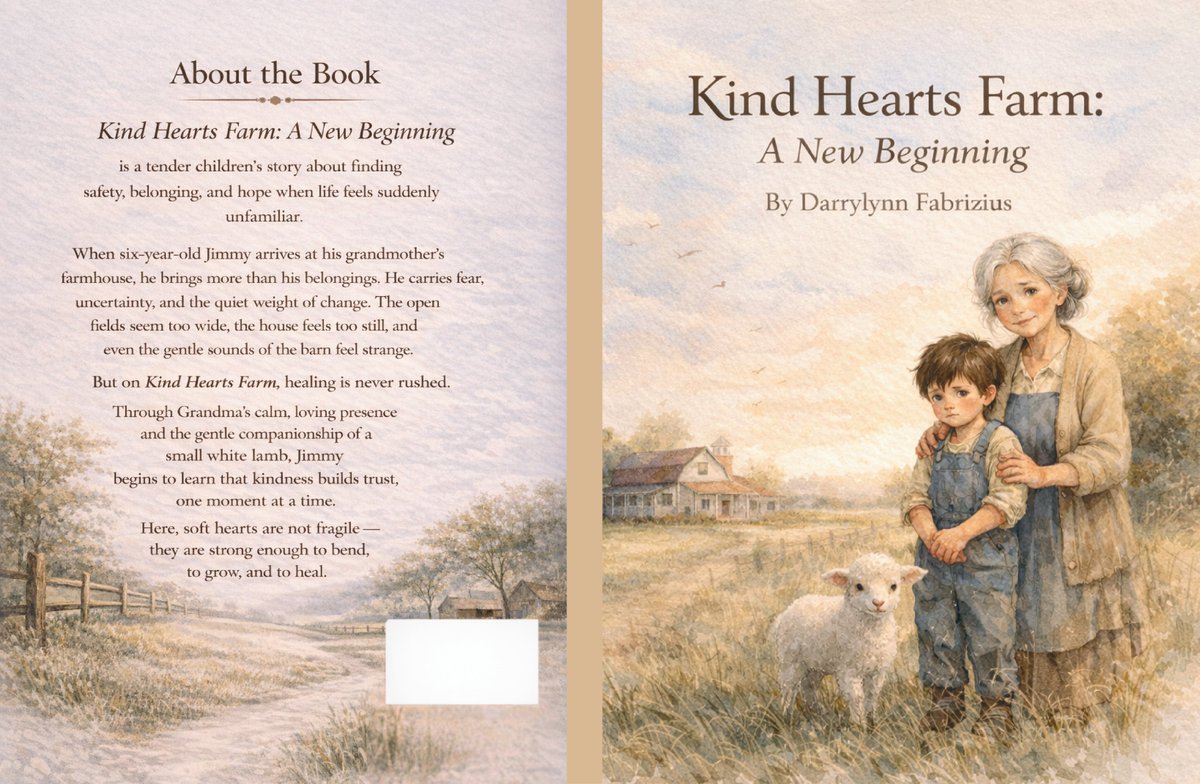Nextbookplace's tweet photo. 🌾💛 Kind Hearts Farm: A New Beginning
A quiet boy arrives at his grandmother’s farm, guarded and unsure—until small acts of kindness help him heal and open his heart. A gentle, heartfelt story of courage and love.
📘 https://t.co/NeuiCrCZyO

#ChildrensBooks #KindnessMatters https://t.co/NhaA4mJWbL