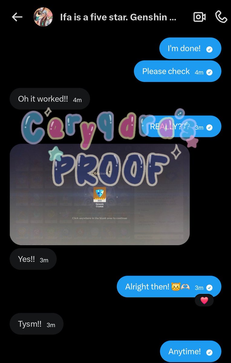 zero +50 Proofs ๐ฆ Genshin & HSR Pilot tweet media