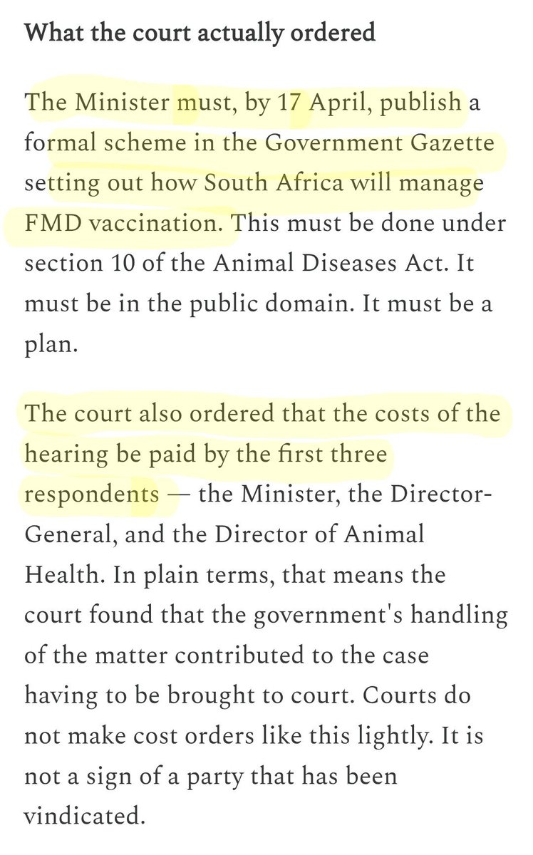 RussLamberti's tweet photo. Useful summary of yesterday's foot-and-mouth hearing.

Full Substack piece here:
https://t.co/tgMV6UYLdN https://t.co/oey6DdviYR