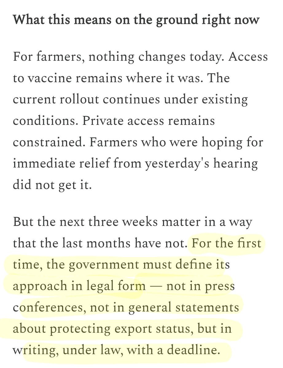 RussLamberti's tweet photo. Useful summary of yesterday's foot-and-mouth hearing.

Full Substack piece here:
https://t.co/tgMV6UYLdN https://t.co/oey6DdviYR