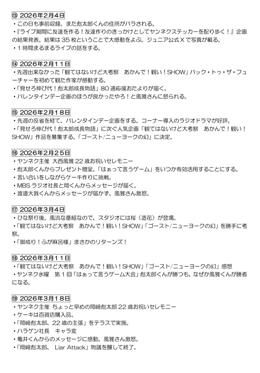 関西ジュニアのMBSヤングタウンNEXT tweet media