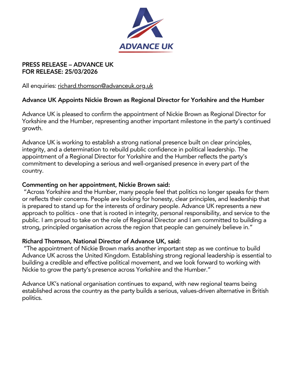 Advance UK tweet media