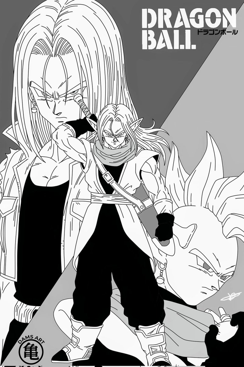 Damsartist1's tweet image. #artwork #dbz #fusion #tapion #miraitrunks
