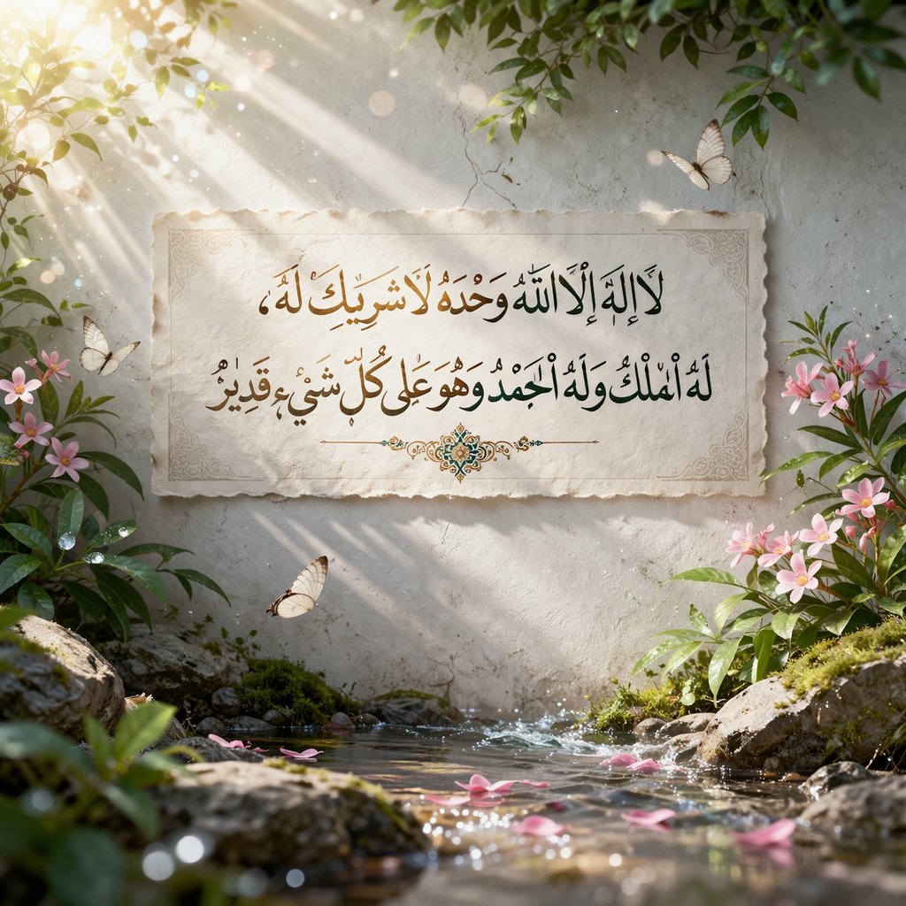 IMairajBhat's tweet photo. Sahih al-Bukhari &amp; Sahih Muslim Report That Prophet SAW Said:

One Hundred Times In A Day Will Get The Reward Equal To Freeing Ten Slaves, One Hundred Good Deeds Will Be Written For Him, One Hundred Sins Will Be Erased &amp; It Will Be A Protection For Him From Shaytan Until Evening. https://t.co/5vJYMvh4Iw