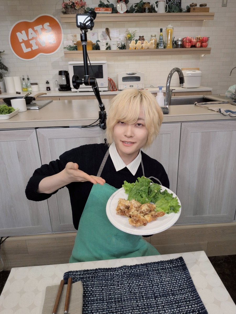 クッキングライブ。ありがとうございました！
料理してるとこってあんまり見せる機会ないから、いつもXにポストしてる料理ってこんな風に作ってるんだなぁと感じてくれたら嬉しいです。
今日の料理は、初心者さんでも作れる簡単レシピだから皆さんも作ってみてくださいね〜🐰✨
#NATSLIVE