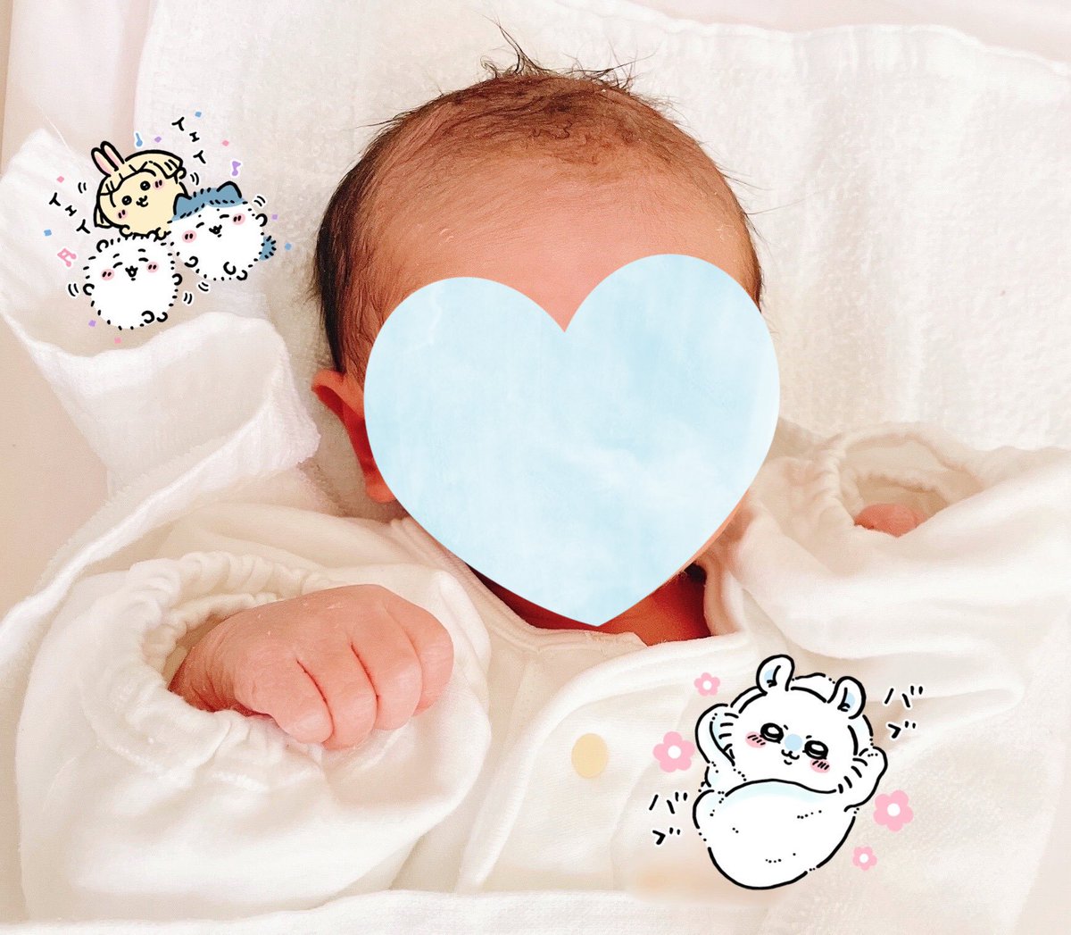 reeesan_o12's tweet photo. 私事ですが先日男の子を出産いたしました！👶🏻🍼

初めての出産で予定日を過ぎてしまいましたが、無事に元気に生まれてきてくれて安心しております(*ˊᵕˋ*)
そして想像の倍以上痛かったです😂

十分に眠れない日が続きますが、すくすく育ってくれて嬉しいです☺️
いつか一緒にちい活できるといいな！ https://t.co/Cevz31cUY0