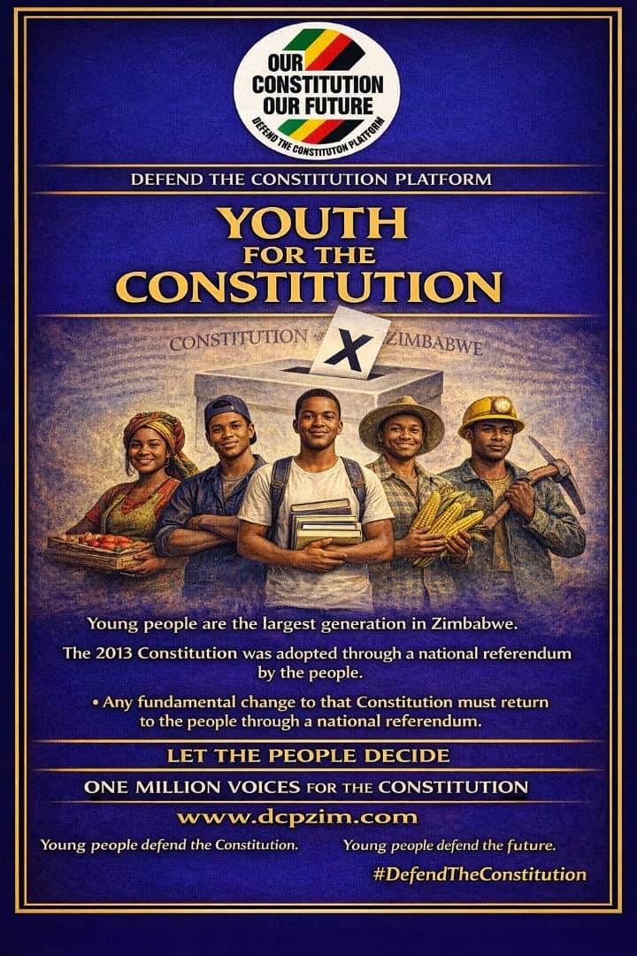 Young people are the majority in Zimbabwe.
Our future cannot be decided without us.
Drop your voice.

Sign the petition.
dcpzim.com⁠

Let the people decide.

<a href="/HStvNews/">HStvNews</a> <a href="/LynneStactia/">LynneM 💕💝💎</a> <a href="/DubekoSibanda/">Prince Dubeko Sibanda</a> <a href="/MacBelts/">Gerrard Anko Ged Belts</a> <a href="/TateChangambika/">Tatenda C.K, Hungwe</a> <a href="/zimsolidarity01/">Zimbabwe Solidarity Movement</a> <a href="/NDWGZimbabwe/">NDWG</a> <a href="/263Chat/">263Chat.com 🇿🇼</a>
