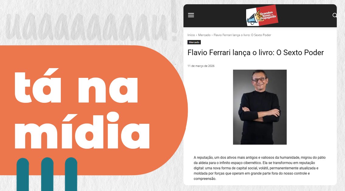 Tá na Mídia: Vem conferir a matéria do Grandes Nomes da Progapaganda com o autor Flávio Ferrari.

grandesnomesdapropaganda.com.br/mercado/flavio…