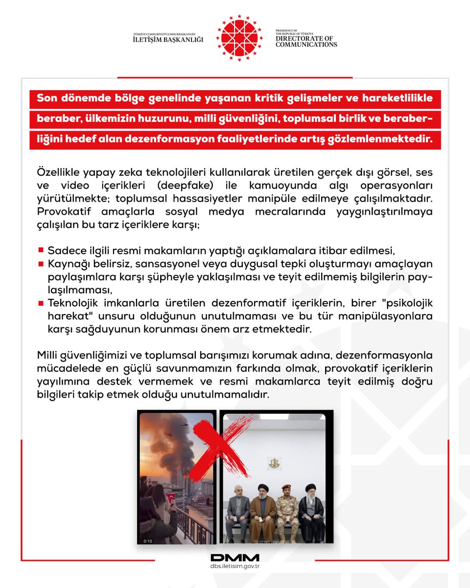 Dezenformasyonla Mücadele Merkezi tweet media