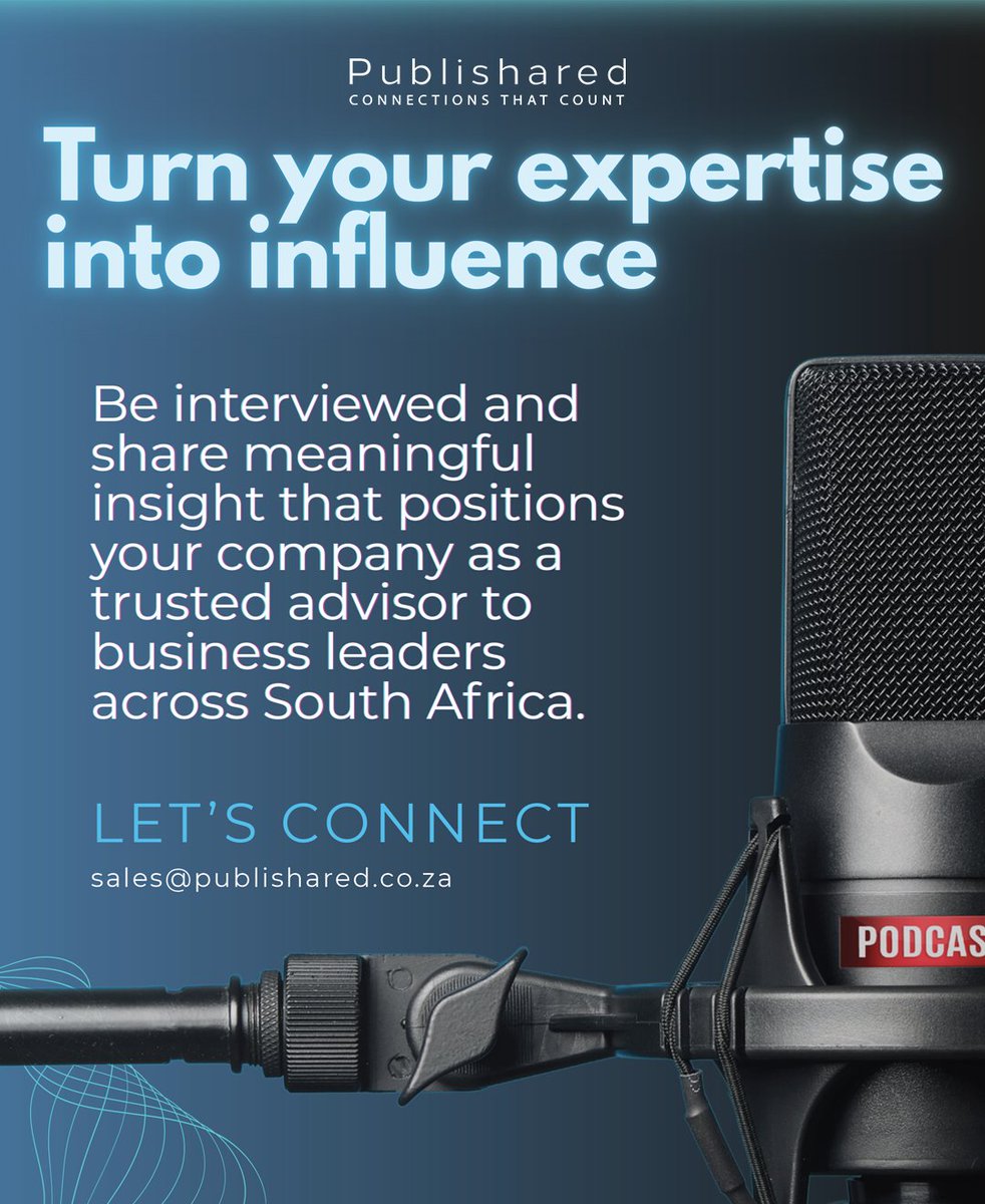 publishared_sa's tweet image. Showcase your brand with TechCentral Podcasts! 🎙️ They’re not just interviews; they’re marketing powerhouses. Reach decision-makers, strengthen partnerships, and repurpose content effortlessly. Your story will be heard, remembered, and shared! #PodcastMarketing #TechCentral