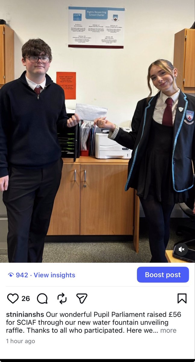 St Ninian’s Pupil Parliament tweet media
