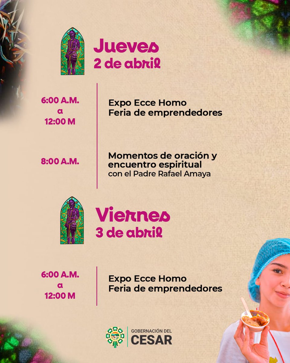 Vive en nuestro Mirador de Ecce Homo toda una programación de fe, cultura y tradición, durante la Semana Santa.

En Semana Santa el Cesar marcha con fe.

🧵